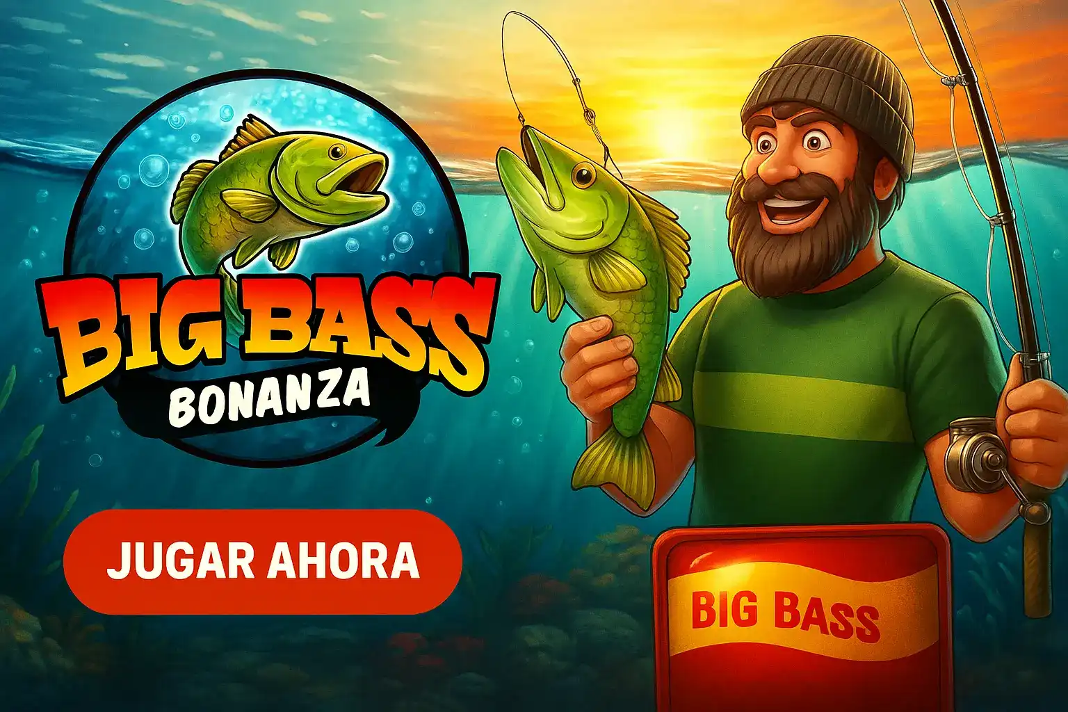 Lanza tu anzuelo y pesca grandes premios con la tragaperras Big Bass Bonanza en Kirolbet. Acompaña al pescador en su aventura y consigue las mayores recompensas. ¡Juega ahora!